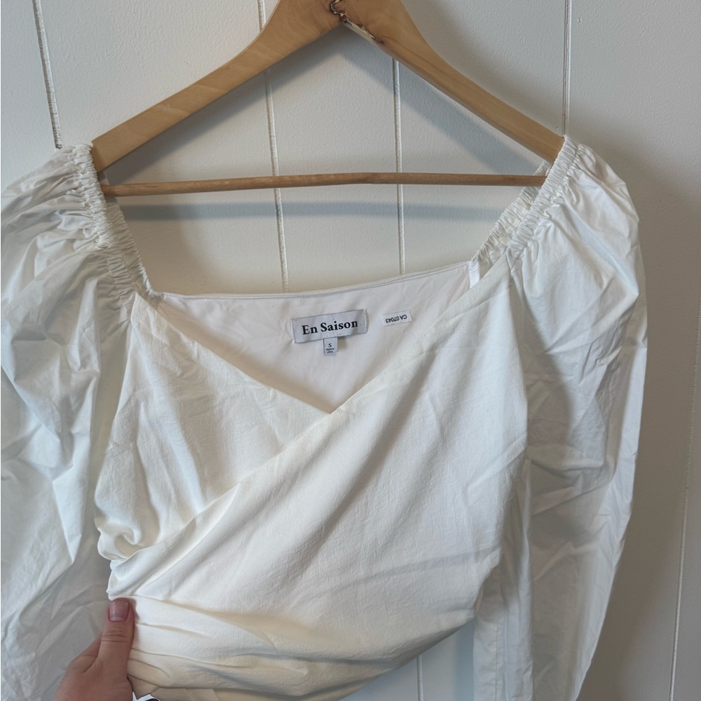 White Cropped Top - Picture 3 of 5